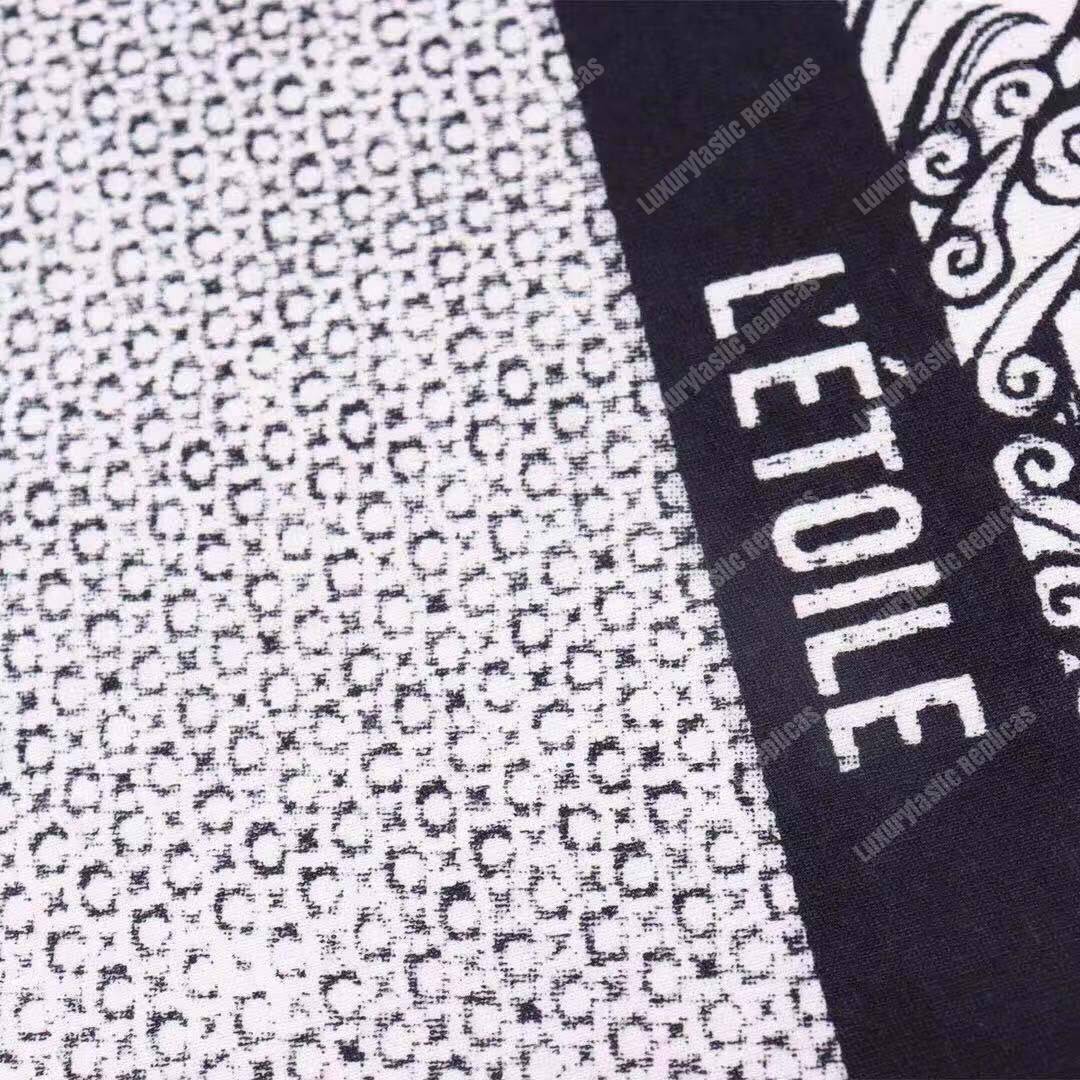 ch**an D*or blue and white fantaisie tarot l’etoile t-shirt