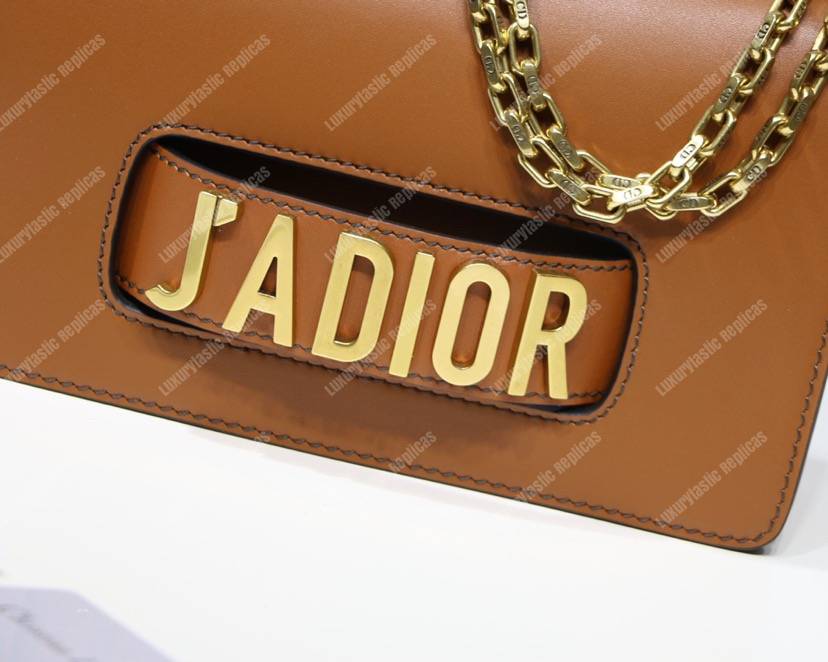 j’aD*or calfskin flap bag brown