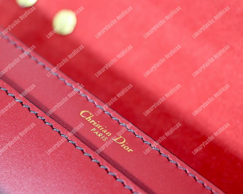 j’aD*or calfskin flap bag red