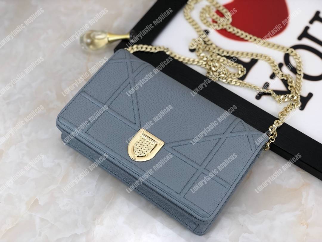 D*orama calfskin clutch gris