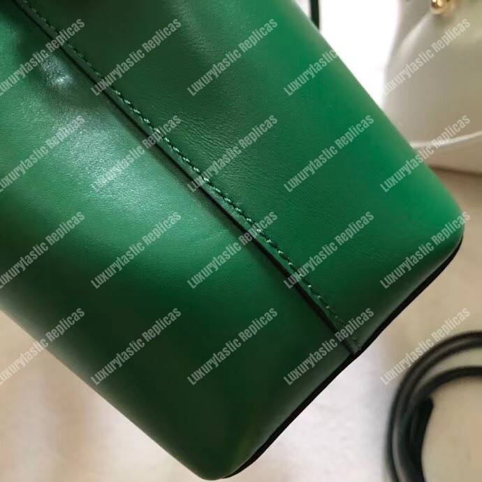 F**di mon tresor green leather mini bag