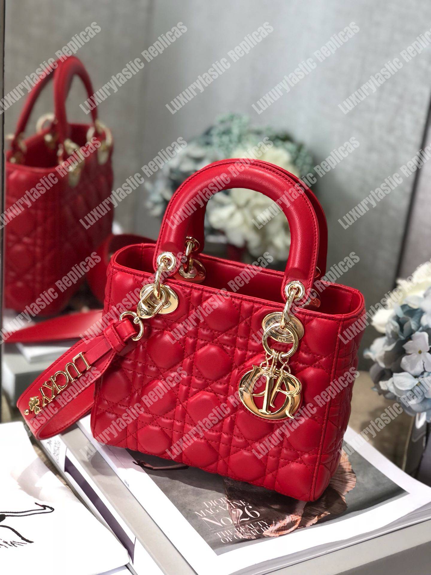 lady D*or medium bag red