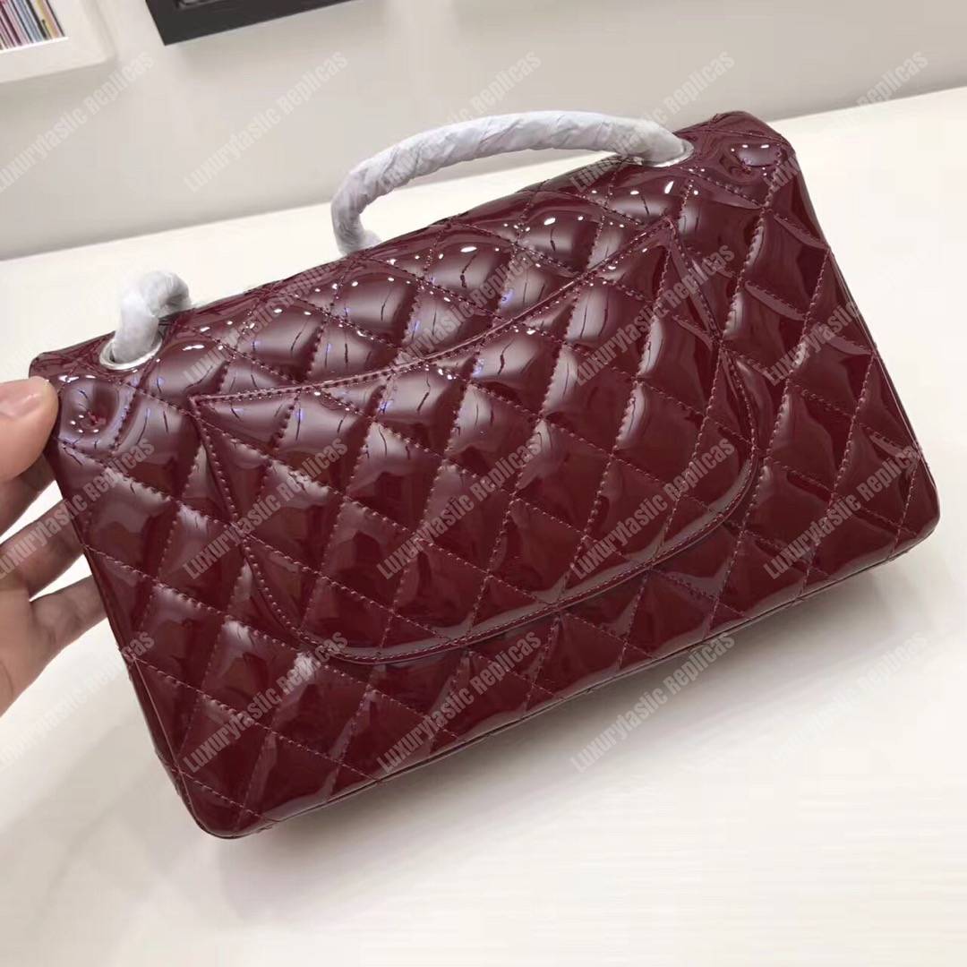 Ch*el classic medium flap bag burgundy