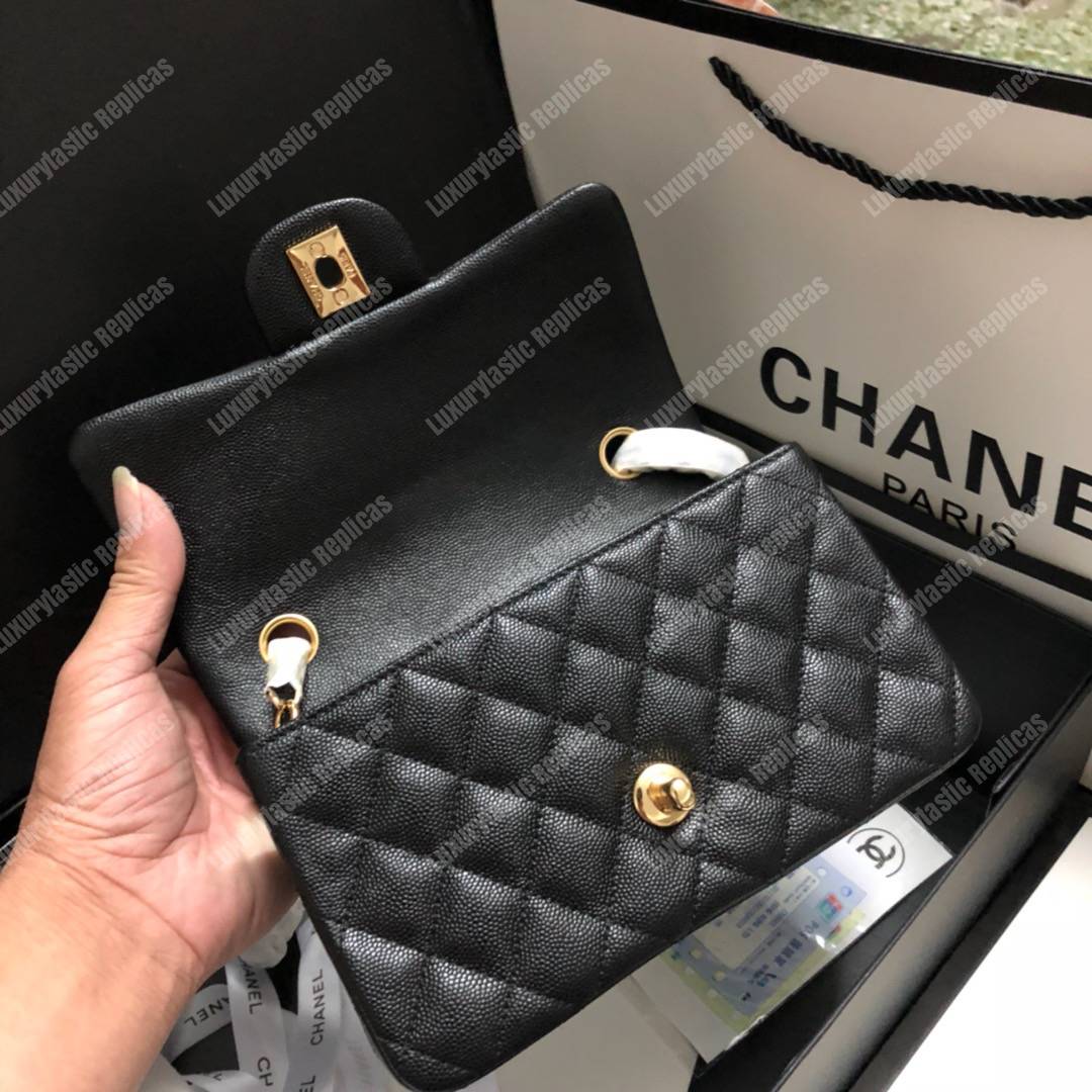 Ch*el mini flap bag black