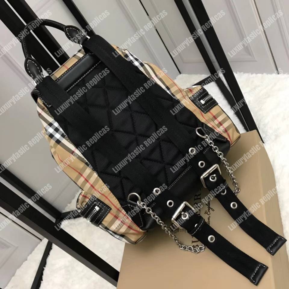 B**rry the medium rucksack in vintage check nylon