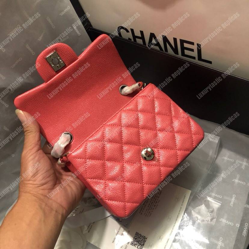 Ch*el mini flap bag red