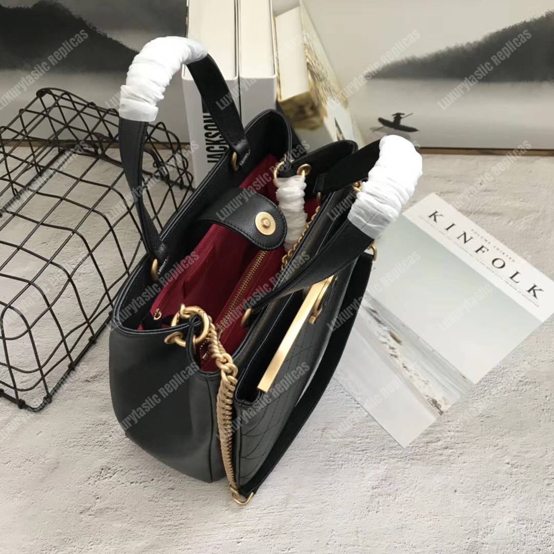 Ch*el large shopping bag black