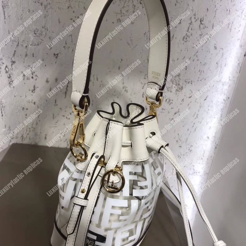 F**di mon tresor polyurethane mini bag white