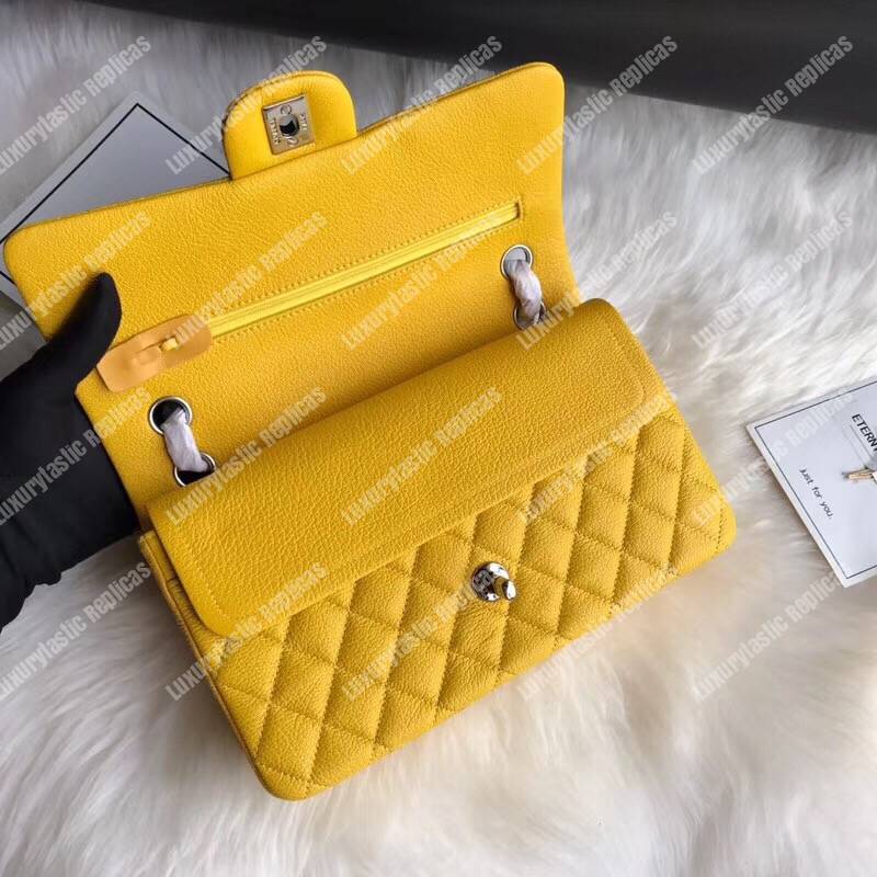 Ch*el medium classic handbag yellow