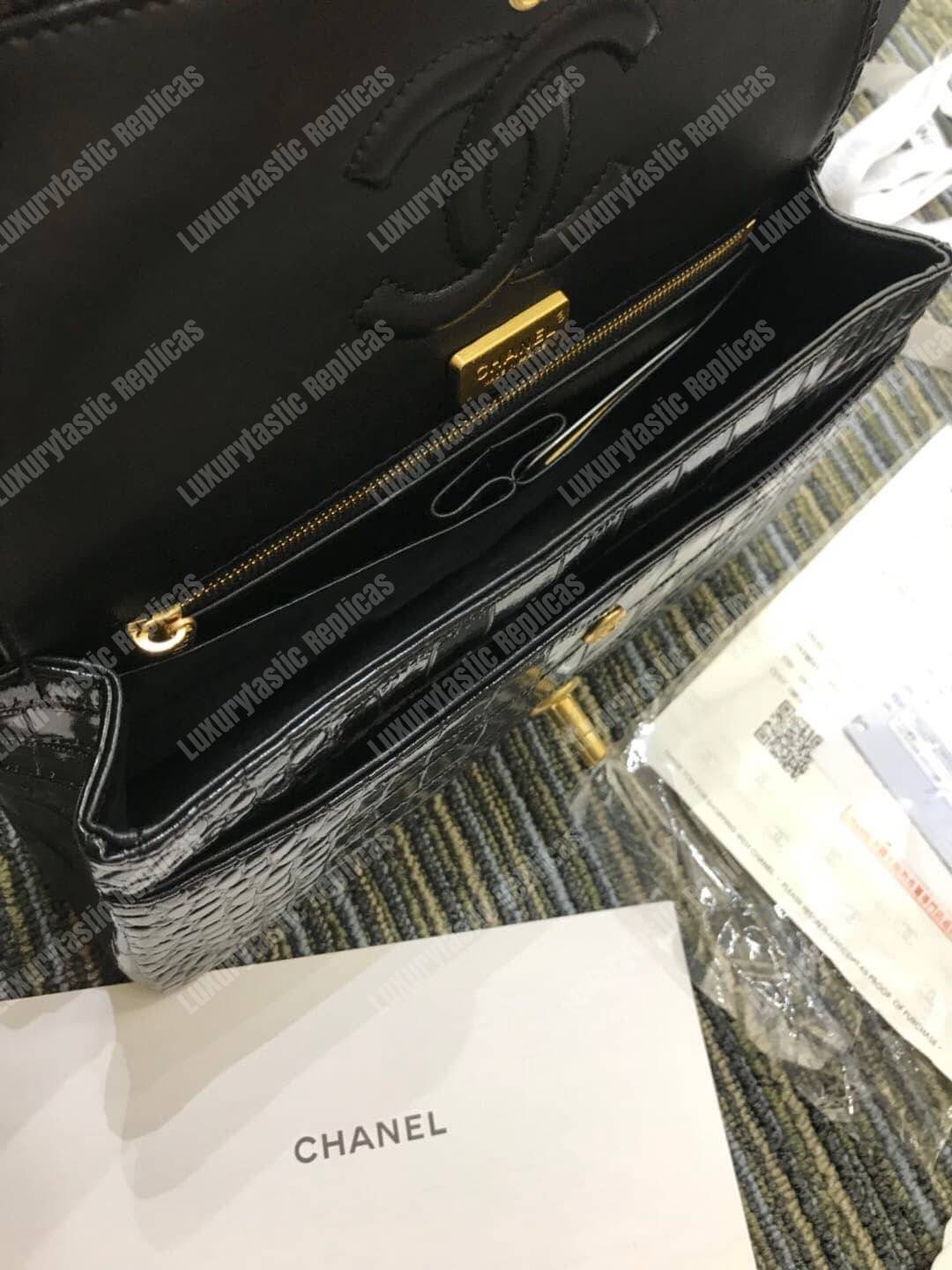 Ch*el classic medium handbag black