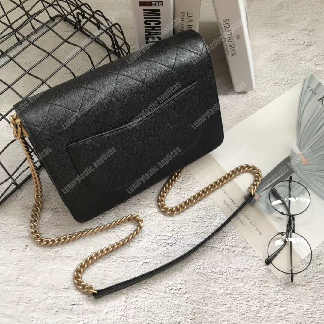 Ch*el classic flap bag black