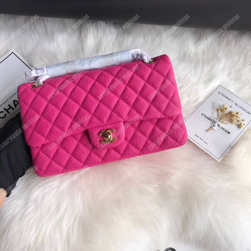 Ch*el medium classic handbag pink