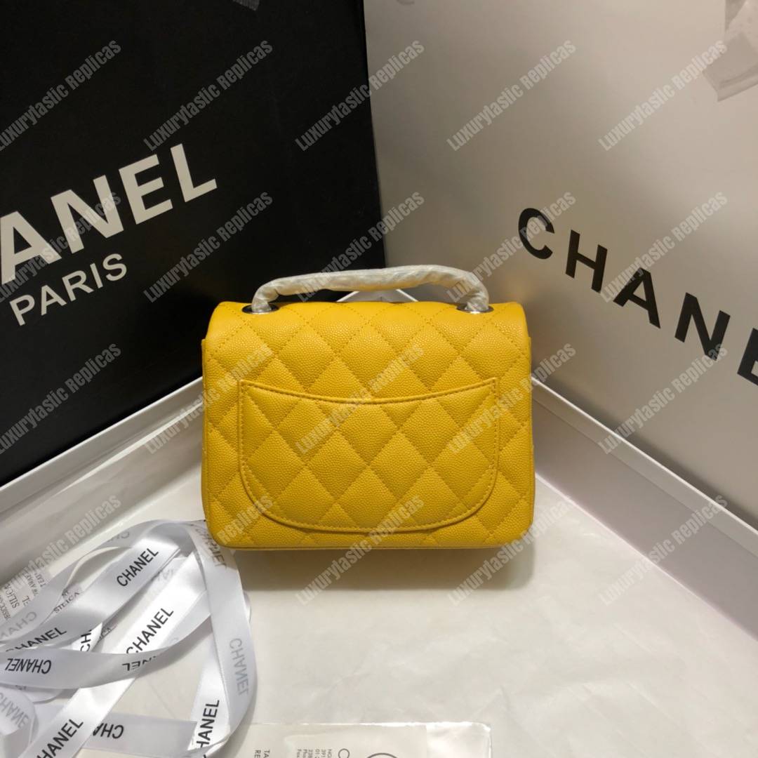 Ch*el mini flap bag yellow