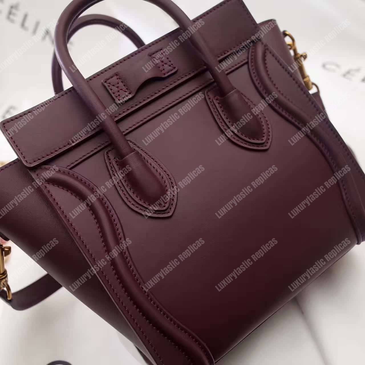 Ce**e nano luggage tote burgundy