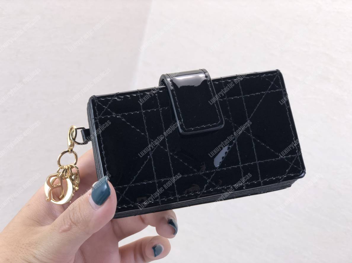 lady D*or calfskin card holder black