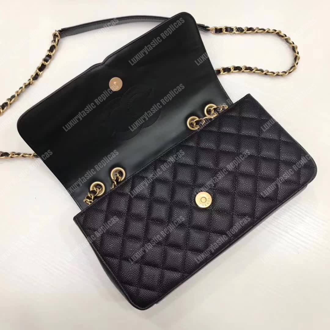Ch*el flap bag black