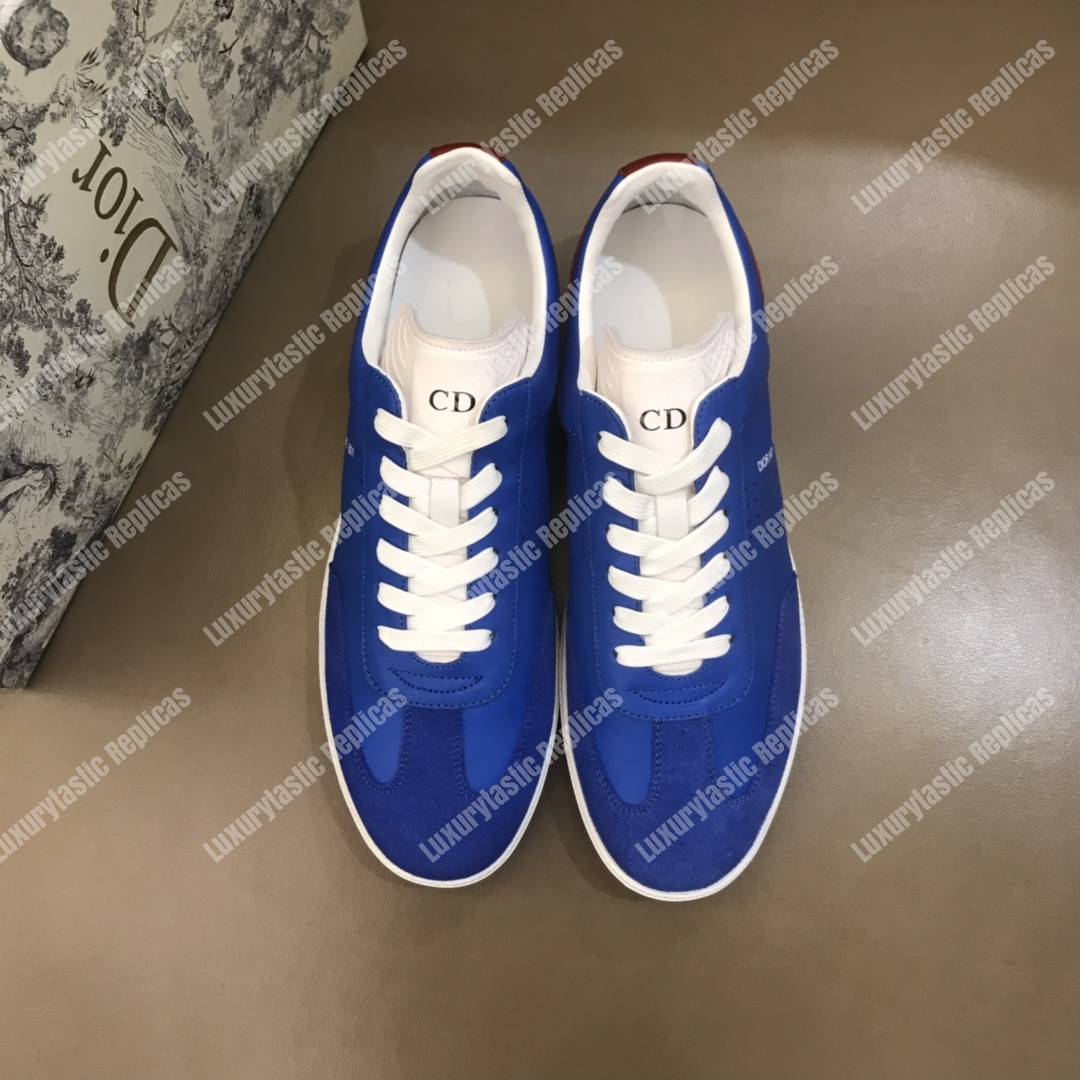 D*or “b01” sneaker blue suede calfskin & blue smooth calfskin