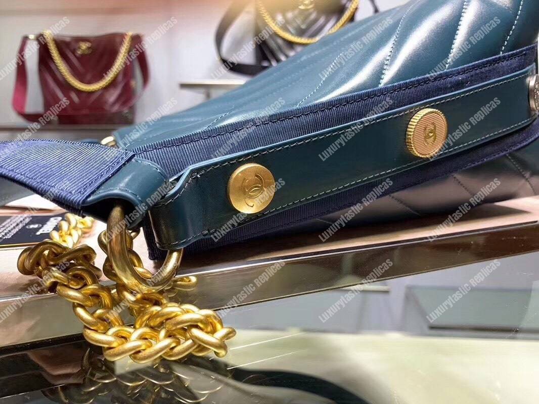 Ch*el hobo handbag blue