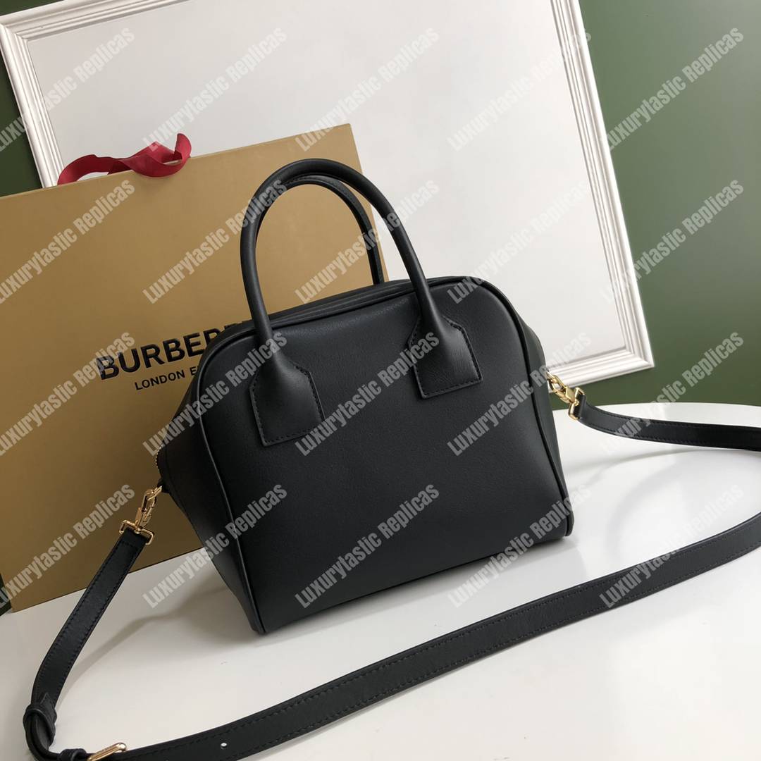 B**rry small leather cube bag black