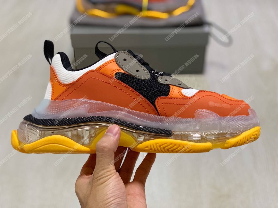 Ba*len*cia*ga triple s clear sole orange