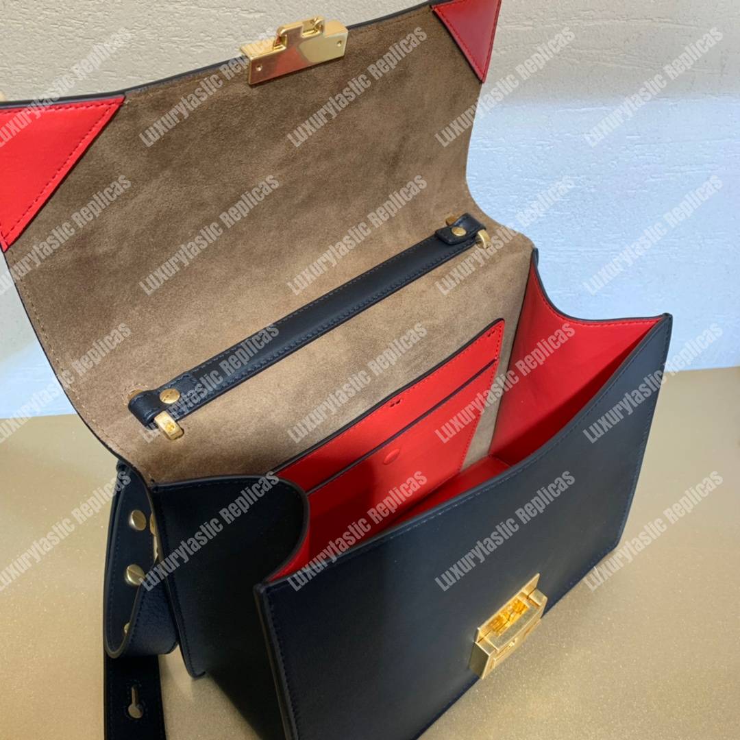 F**di kan u leather bag black