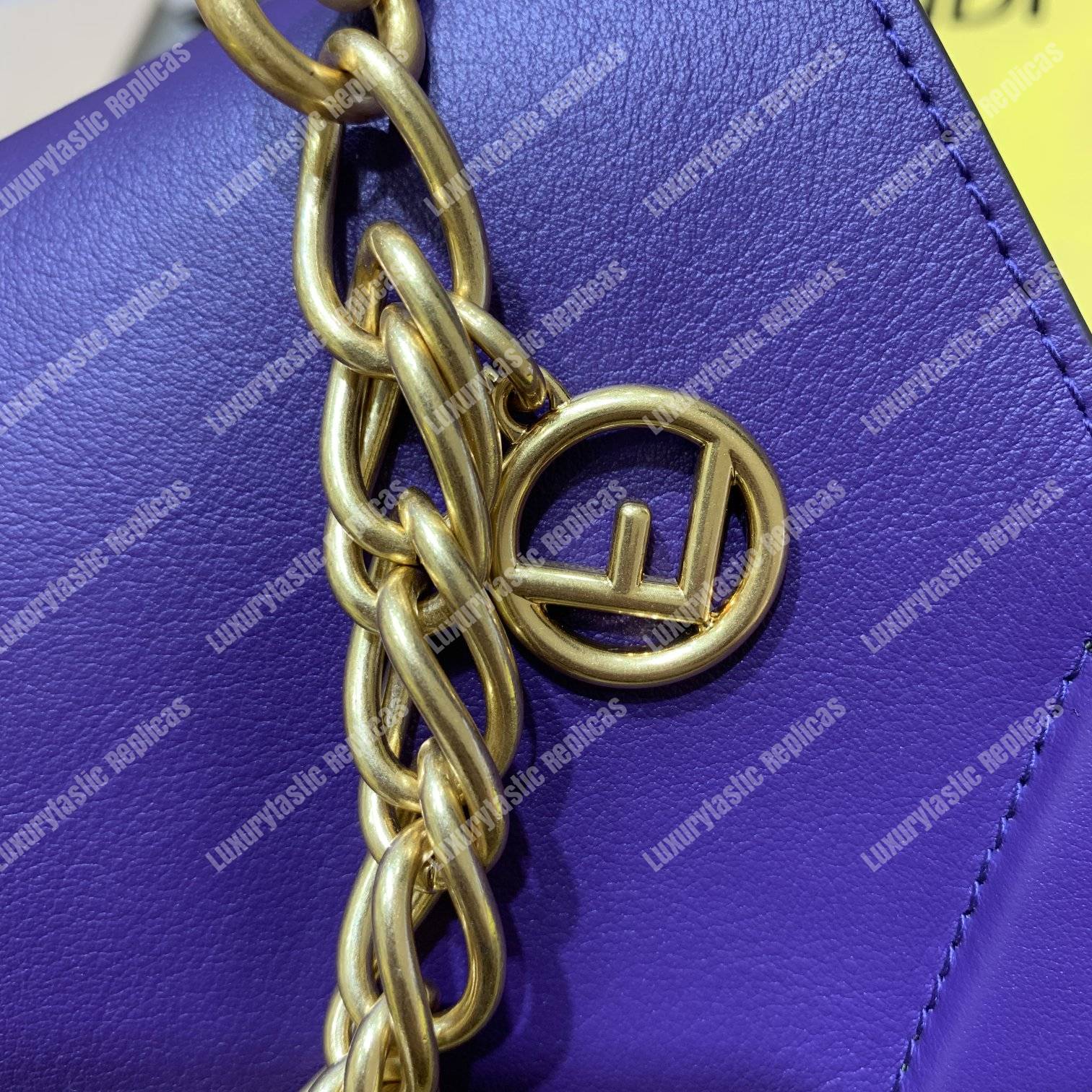 F**di kan u leather bag purple