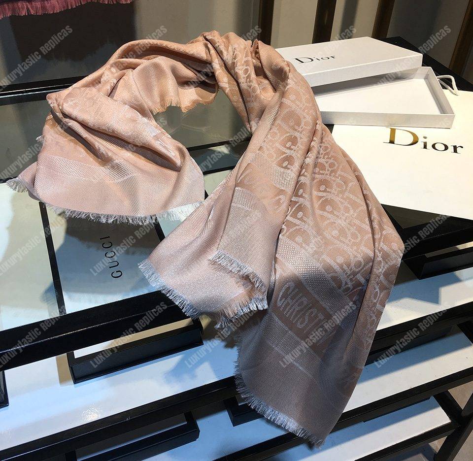 CD Oblique 140 Stole Beige
