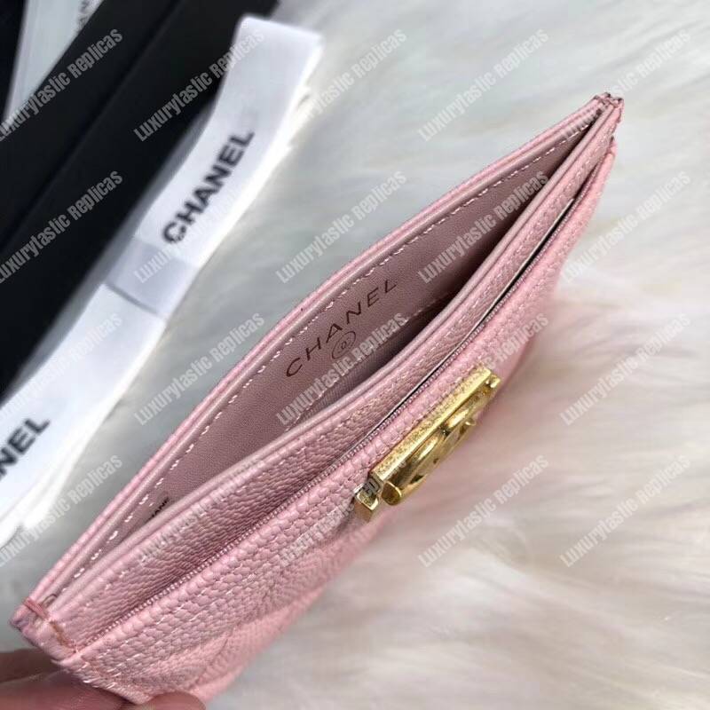 Ch*el boy card holder pink