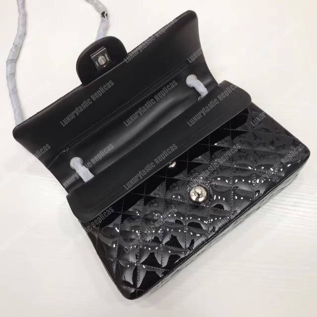 Ch*el classic medium flap bag black