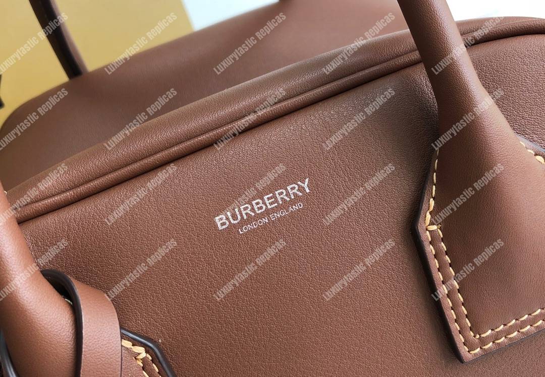 B**rry small leather cube bag brown