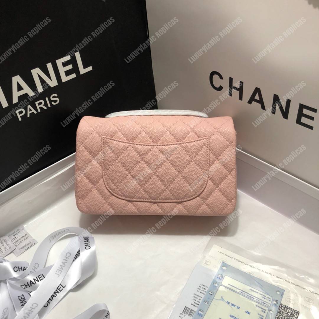 Ch*el mini flap bag pink