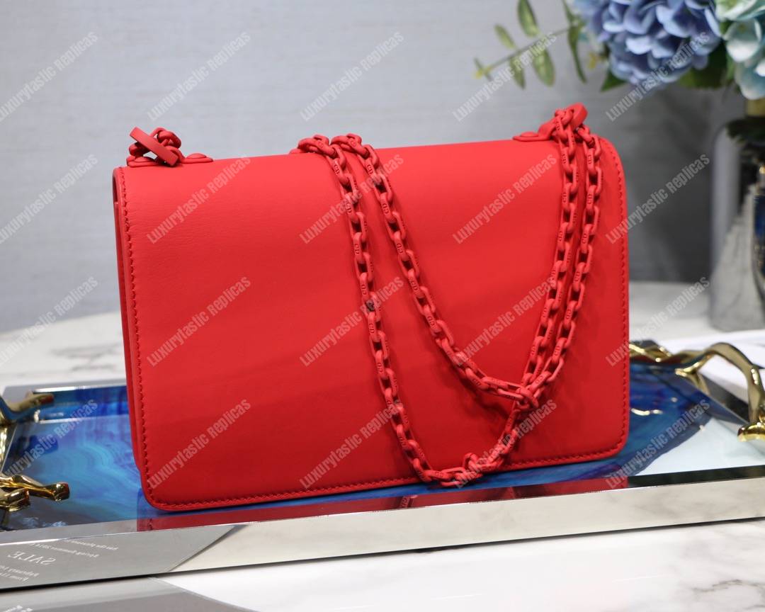mini j’aD*or red ultra matte flap bag