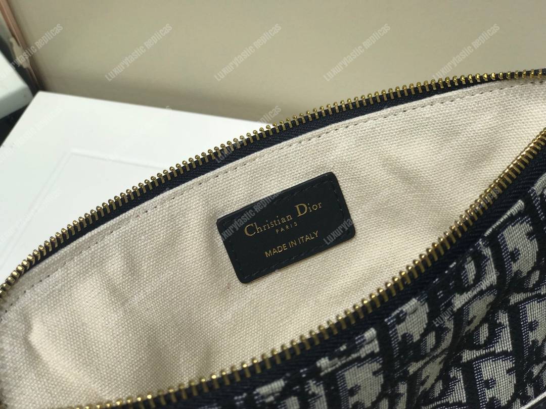 D*or travel kit in blue oblique canvas