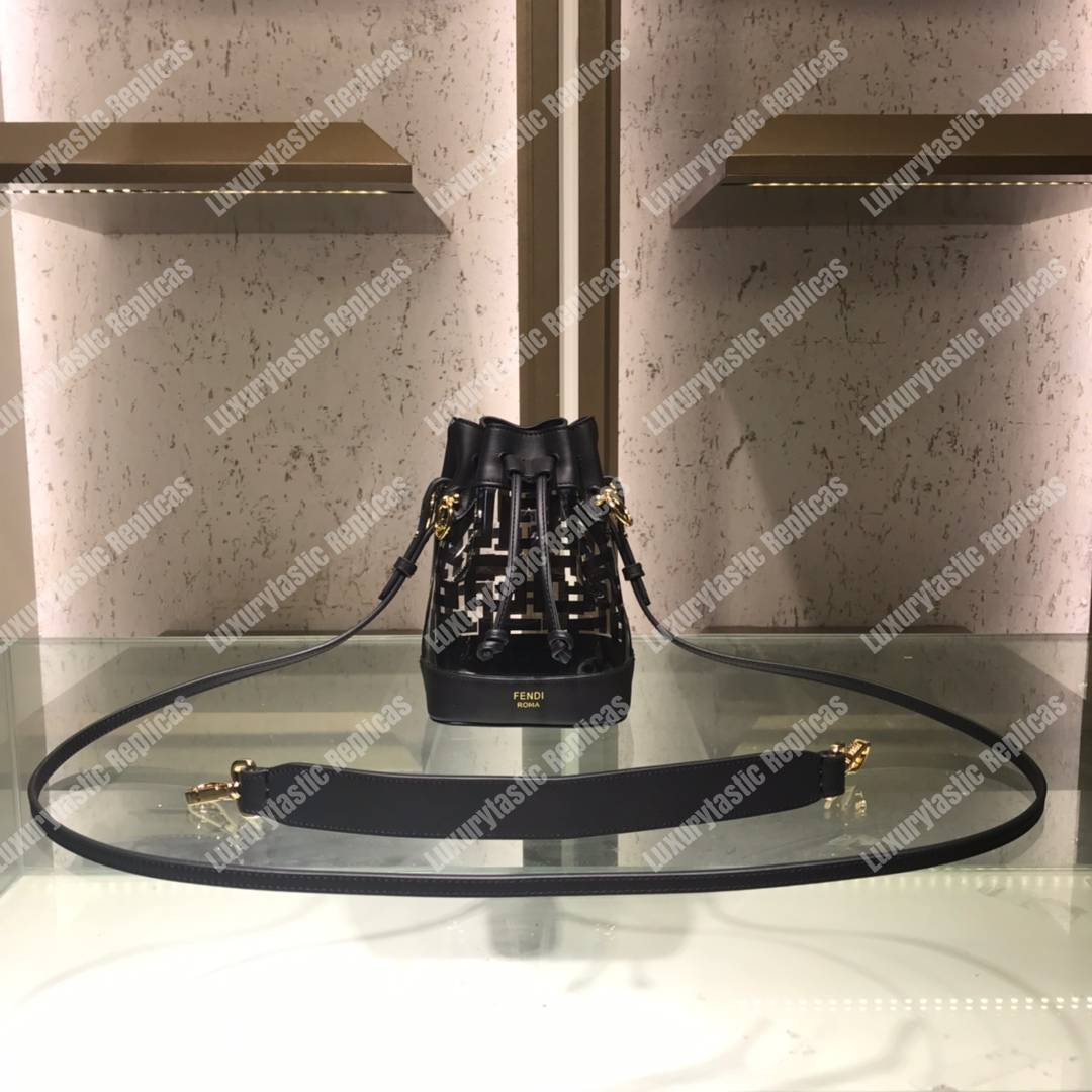 F**di mon tresor polyurethane mini bag black