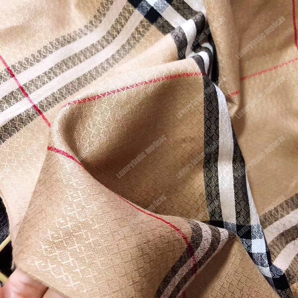 B**rry check cashmere scarf archive beige