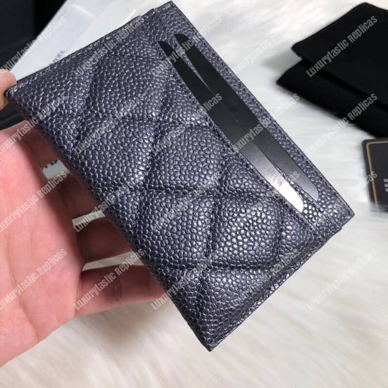 Ch*el classic card holder purple