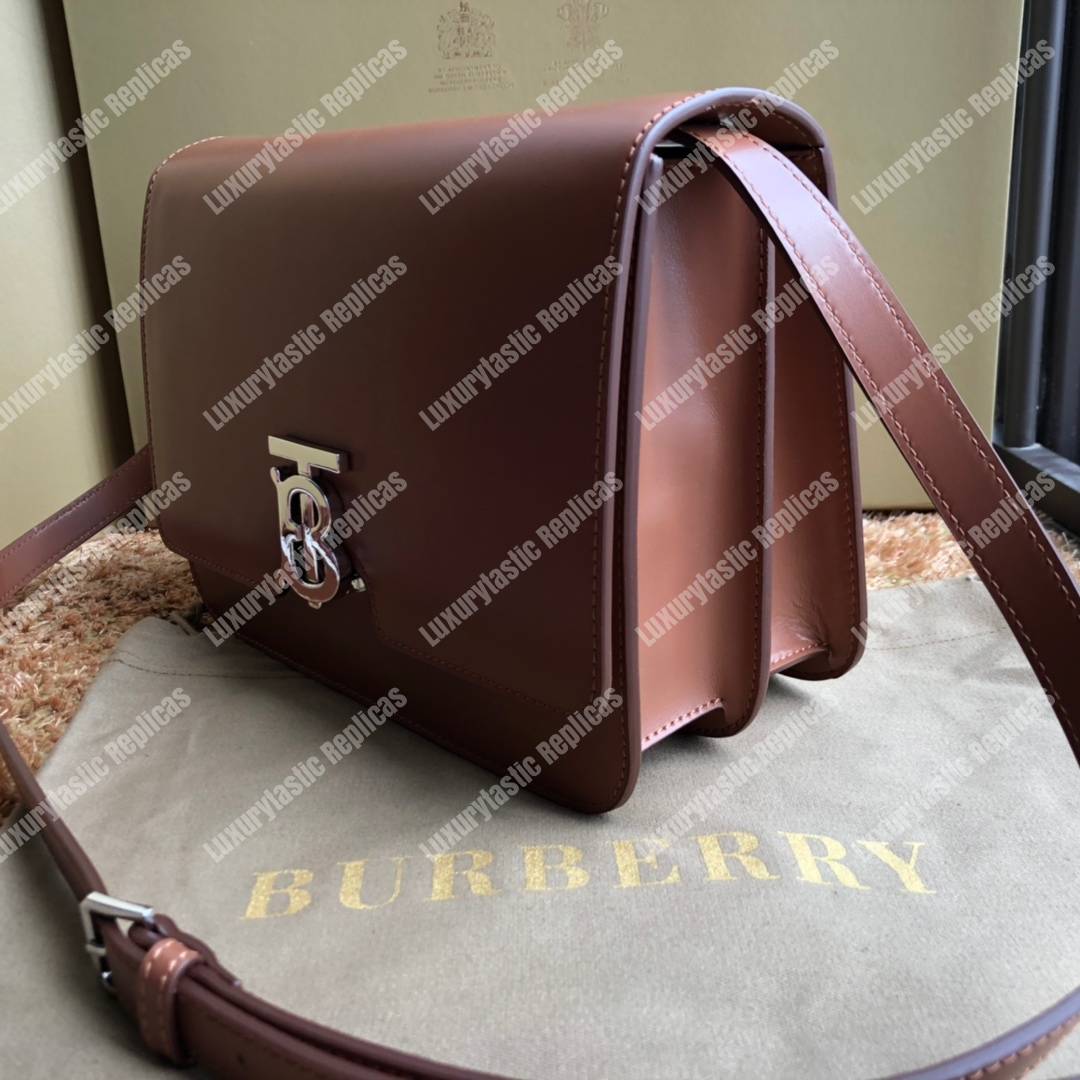 B**rry small leather tb bag brown