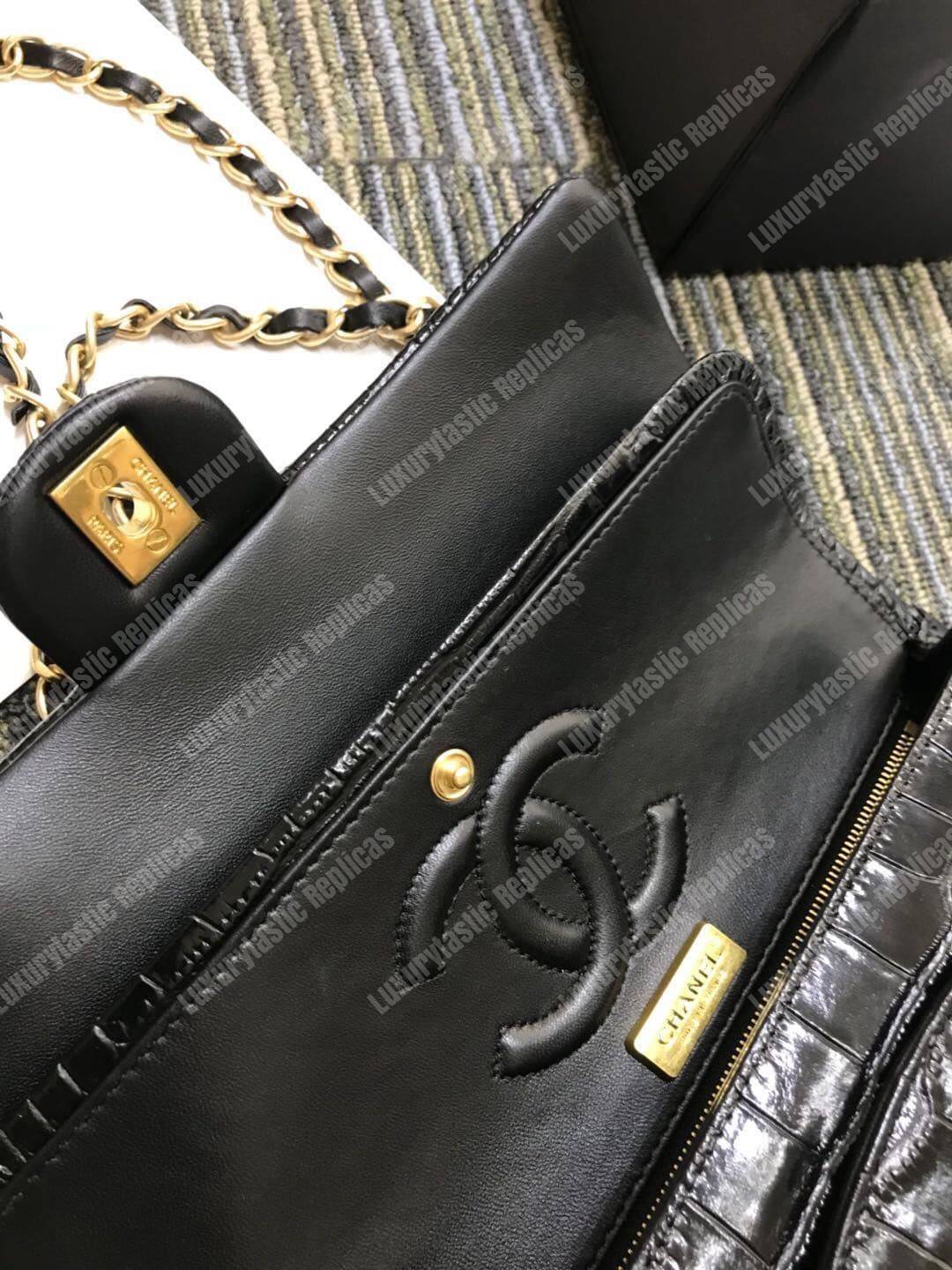 Ch*el classic medium handbag black