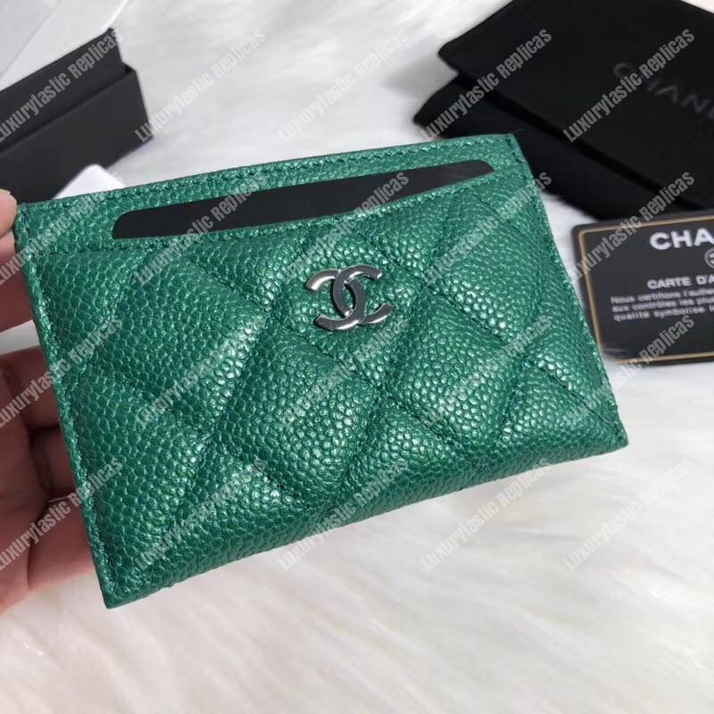 Ch*el classic card holder green