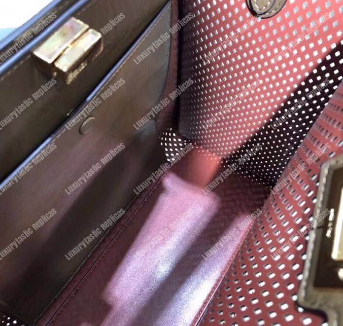 F**di peekaboo x-lite medium white leather bag