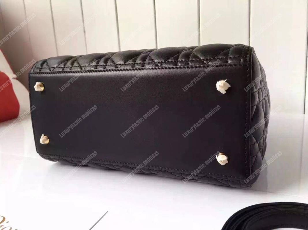 lady D*or lambskin bag black