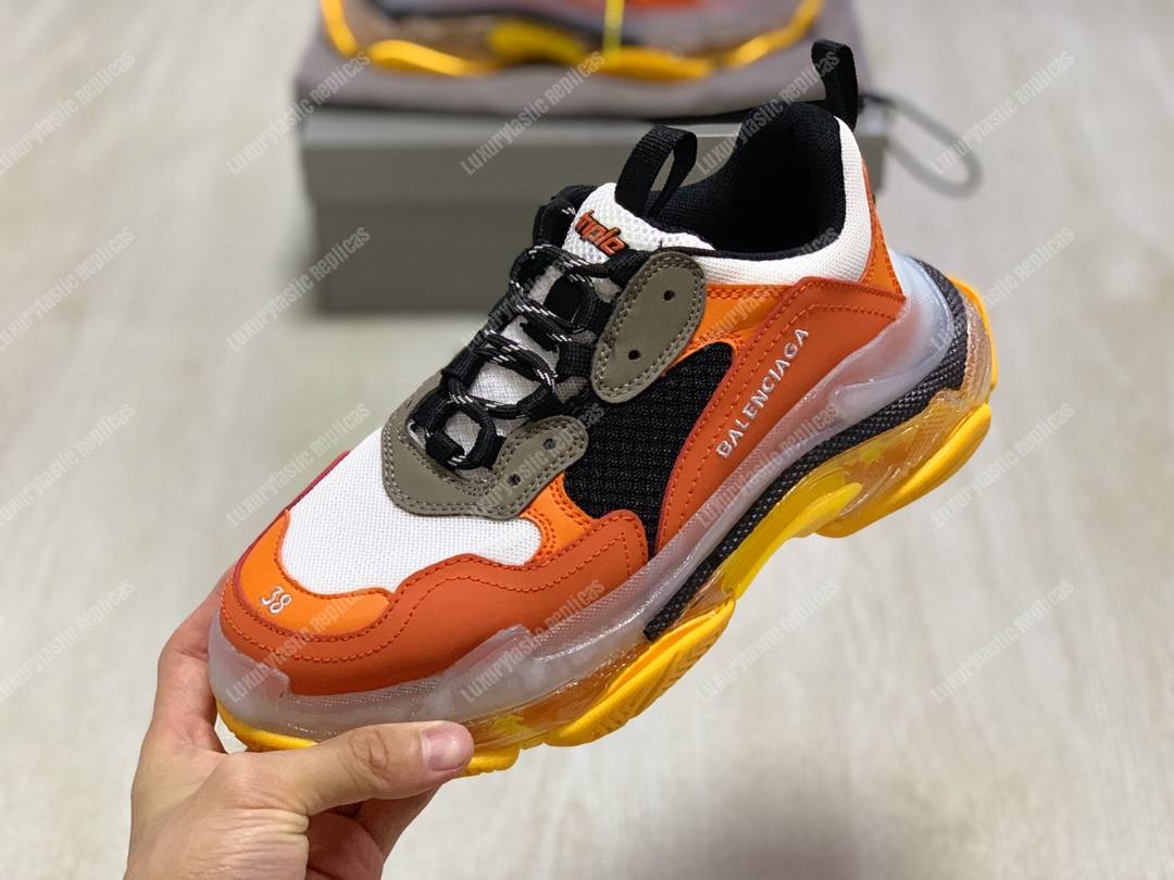 Ba*len*cia*ga triple s clear sole orange