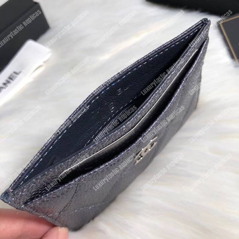 Ch*el classic card holder purple