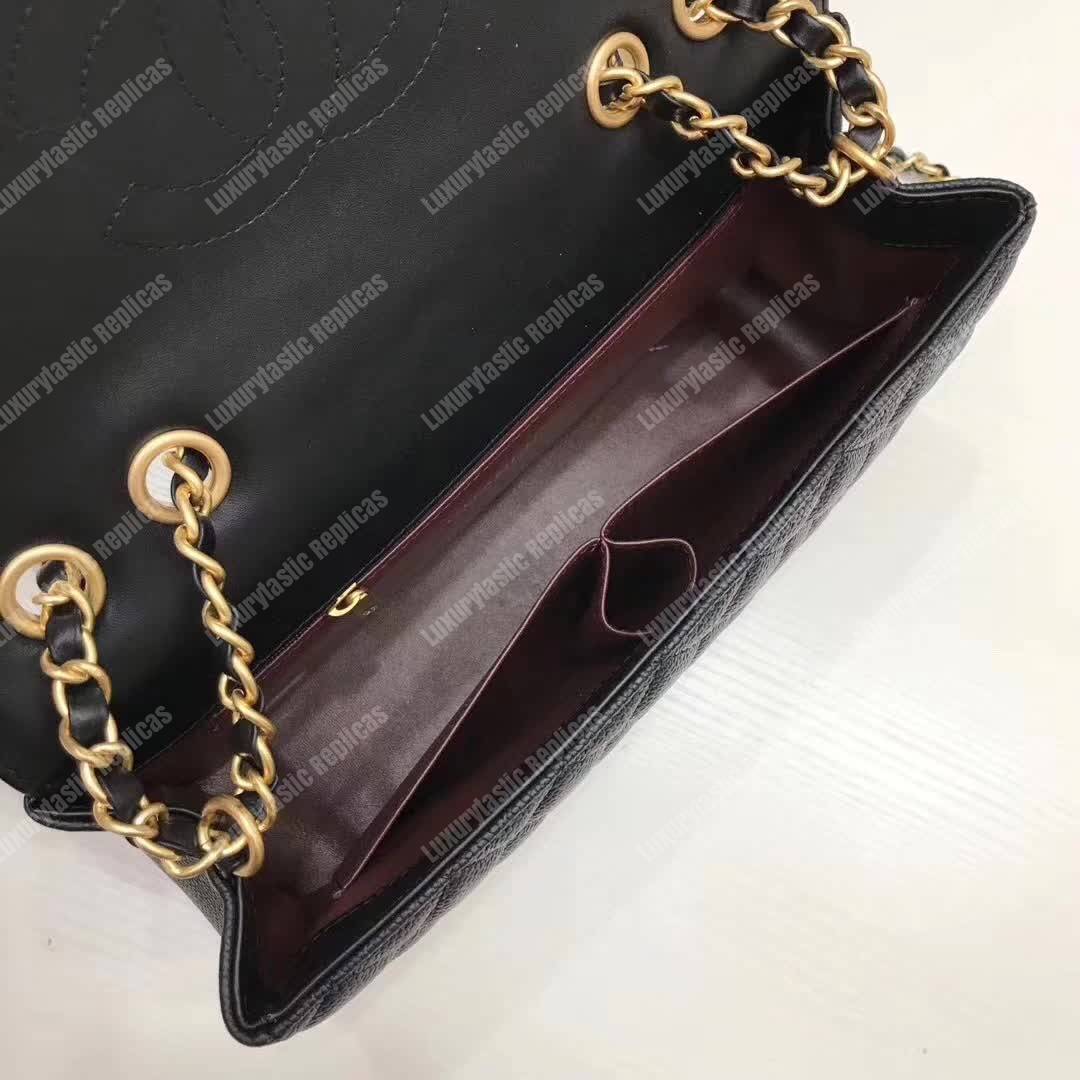 Ch*el flap bag black