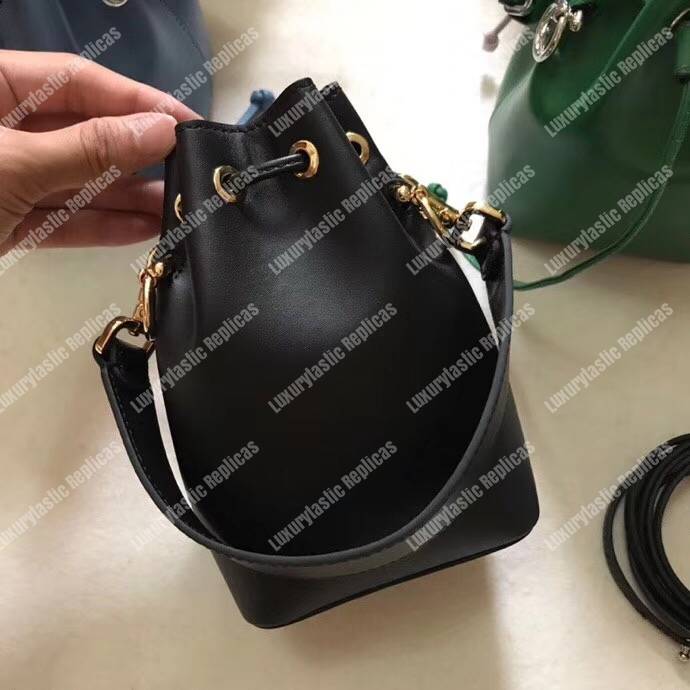 F**di mon tresor black leather mini bag