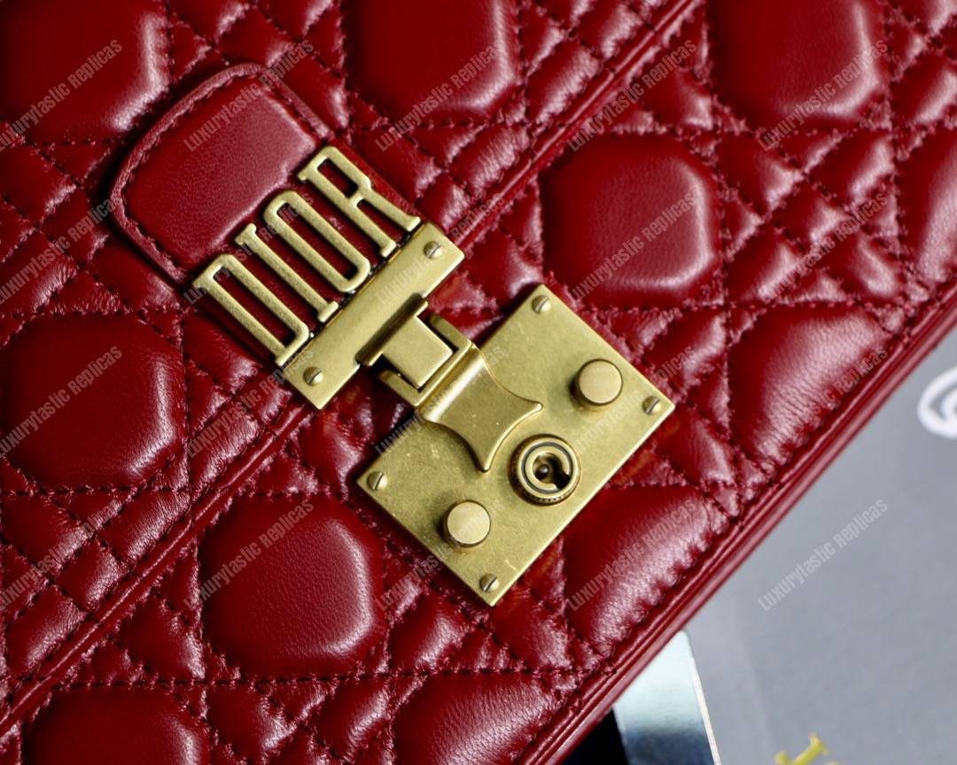 D*or lambskin D*oraddict flap bag burgundy