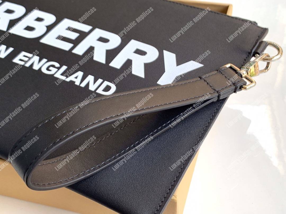 B**rry logo print zip pouch black