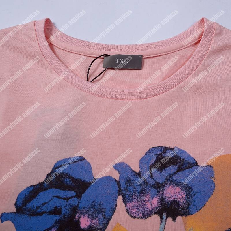 D*or alex foxton rose logo pink cotton t-shirt