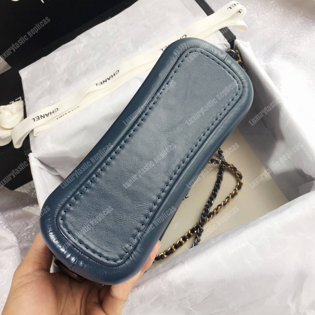 Ch*el’s gabrielle small hobo bag blue