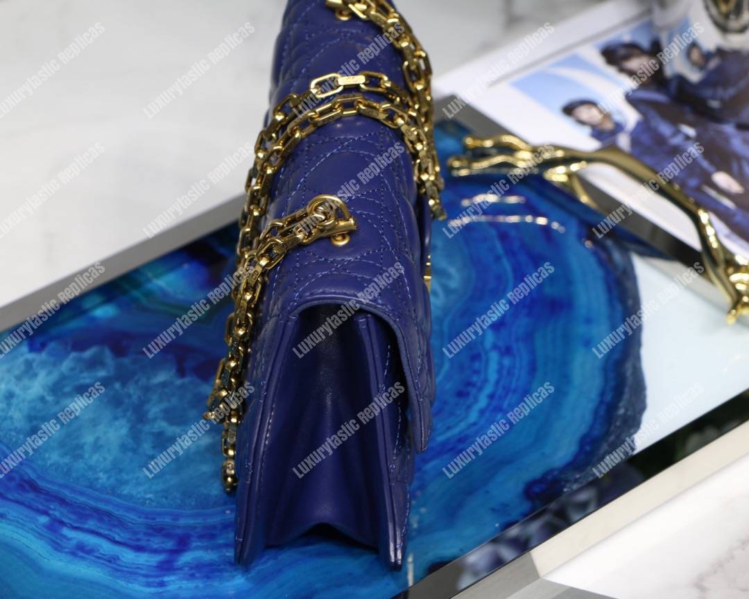 D*or lambskin D*oraddict flap bag blue